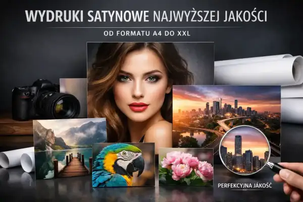 Wydruki satynowe od fotografa: portret kobiety, krajobraz z pomostem, papuga, kwiaty, miasto. Sprawdź, ile kosztuje odbitka zdjęcia.